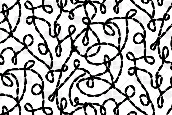 Black Line Grunge Seamless Pattern