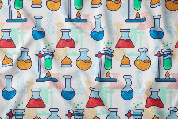 Chemistry Flasks Seamless Pattern: A Versatile Design Resource for Science and Education