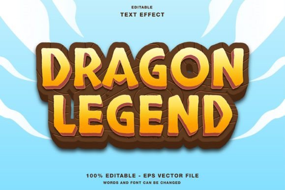 Dragon Legend Game Cartoon Text Effect