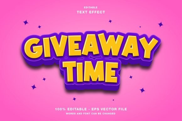 Give Away Time Cartoon Text Effect: A Vibrant Tool for Modern Design