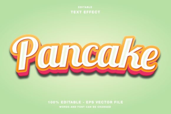 Pancake 3D Text Effect for Modern Design