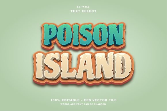 Poison Island Game Cartoon Text Effect