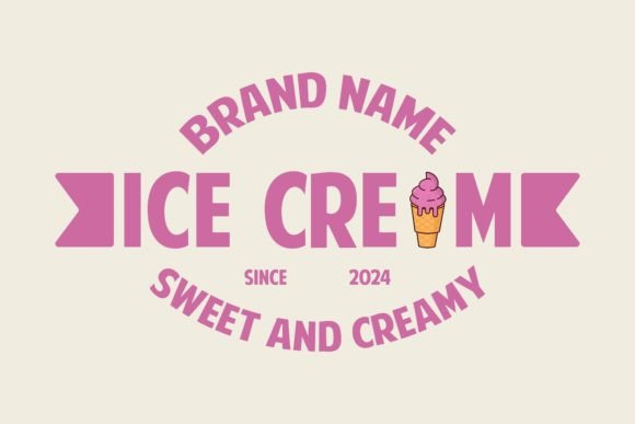 Retro Vintage Ice Cream Shop Logo Design: A Practical Asset for Creative Projects
