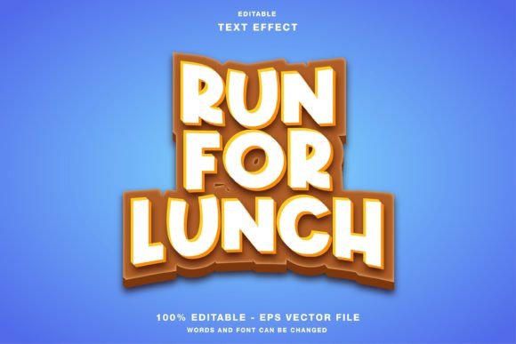 Run for Lunch Game Title Text Effect: A Strategic Asset for Visual Communication