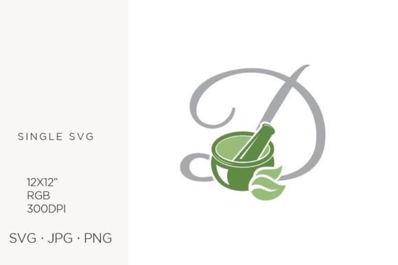Strategic Branding with the Mortar and Pestle, Spice and Letter D Icon