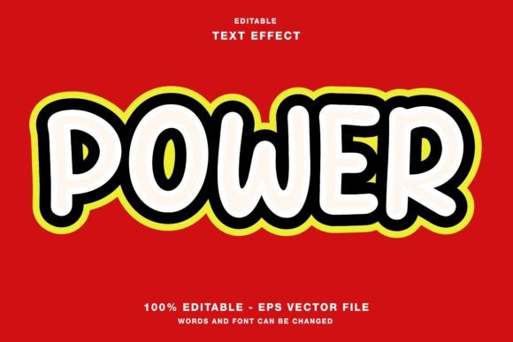 Unlock Creativity with the Editable Power Cartoon Text Effect for Illustrator