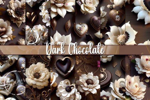 Valentines Dark Chocolate Hearts Pattern: A Strategic Design Asset for Branding and Creativity
