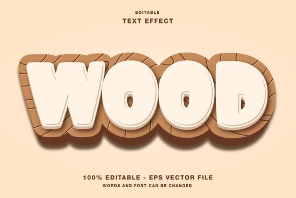 Wood Cartoon: A Versatile Text Effect for Designers